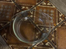 Glasform rund mit Griffen guter Zustand