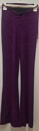 Glitter Hosen Purple High Waist Disco Retro Flare