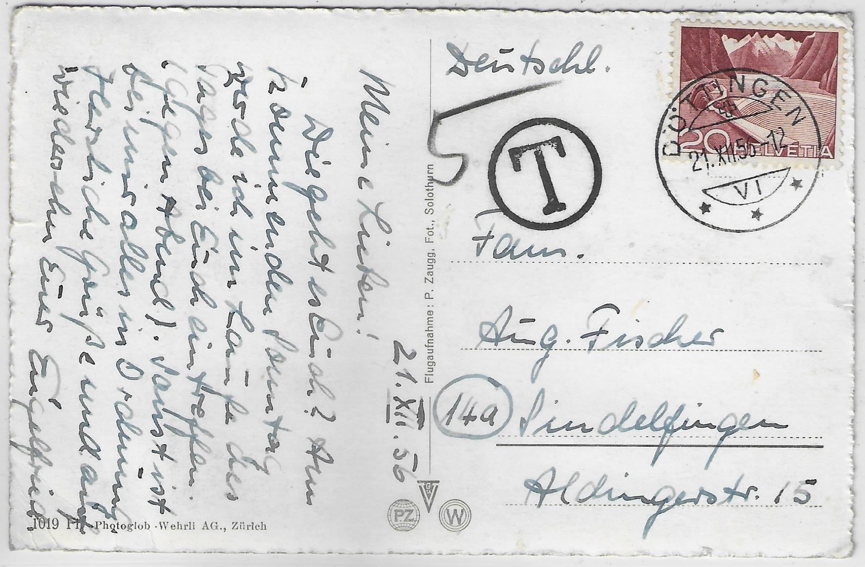 Cartoline postali: Flugaufnahme Koblenz AG – Usato da Ettingen venduto da Kartenplanet 1