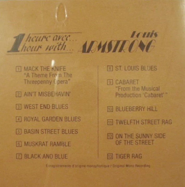 CD: Louis Armstrong -include "Mack the Knife", "Muskrat Ramble", – Usato da Unterbäch venduto da jaqila 1