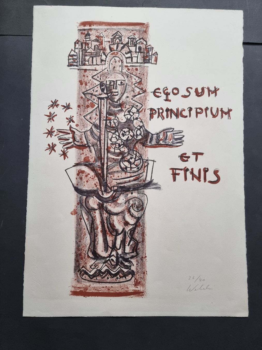 Grafica & Litografie: ROBERT WEHRLIN LITHOGRAPHIE SINIERT NUMMERIERT – Usato da Gersau venduto da grafik-kunst 1