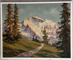 Oelgemälde Berglandschaft, Jack Sures zugeschrieben