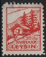 30 Cts. Fiskalmarke / Tourismusmarke der Gemeinde LEYSIN