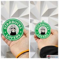 Starbucks Lovers Girl Coaster 3D Printed Drink Coaster