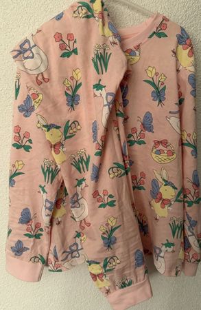 Mädchen Pyjama lang rosa Gr. 134/140
