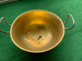 Messing Schale mit Griffen alt guter Zustand