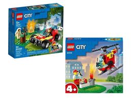 LEGO City 60247 Waldbrand + 60318 Feuerwehrhubschrauber