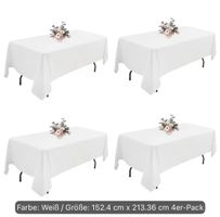 4 x Tischdecke weiss 152x213 cm neuwertig