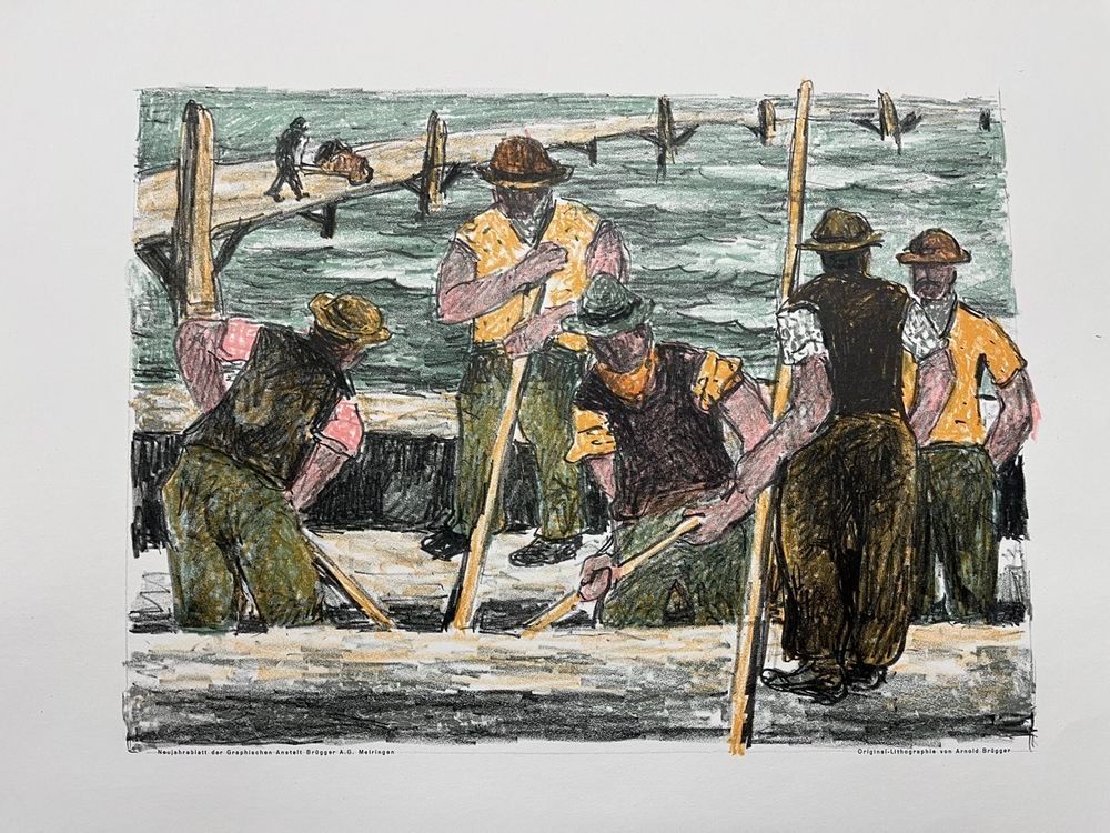 Grafica & Litografie: ARNOLD BRÜGGER ORIGINAL LITHOGRAPHIE – Usato da Gersau venduto da grafik-kunst 1