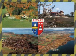 AK col Bevaix NE 4- fach-Mehrbild, Bellevue s/ Bevaix ≈ 1992