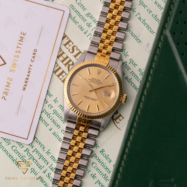 Rolex Orologi: Rolex Datejust 36 Champagne Dial / 16013 / 1987/ Full Set – Usato da Luzern venduto da PrimeSwissTime 2