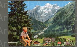 AK color Kandersteg BE Dorfjugend ,Blümlisalp, 14x9 ≈ 1961