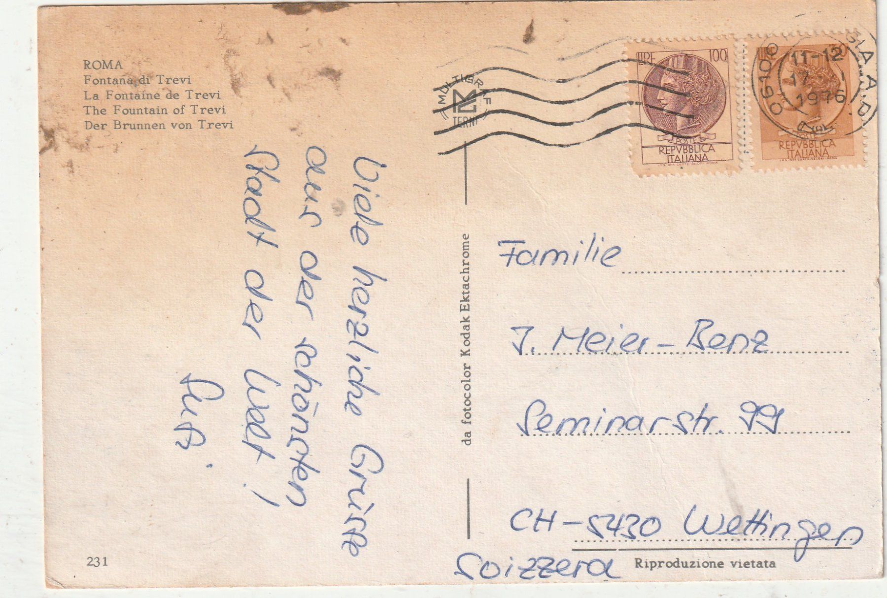 Cartoline postali: 5 KK Karten Rom – Usato da Lumbrein venduto da made02 5
