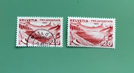 Briefmarken Schweiz Pro Juventute 1931 Landschaften