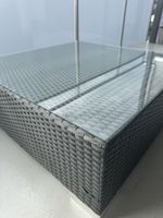 Gartentisch Rattanoptik mit Glasplatte neuwertig
