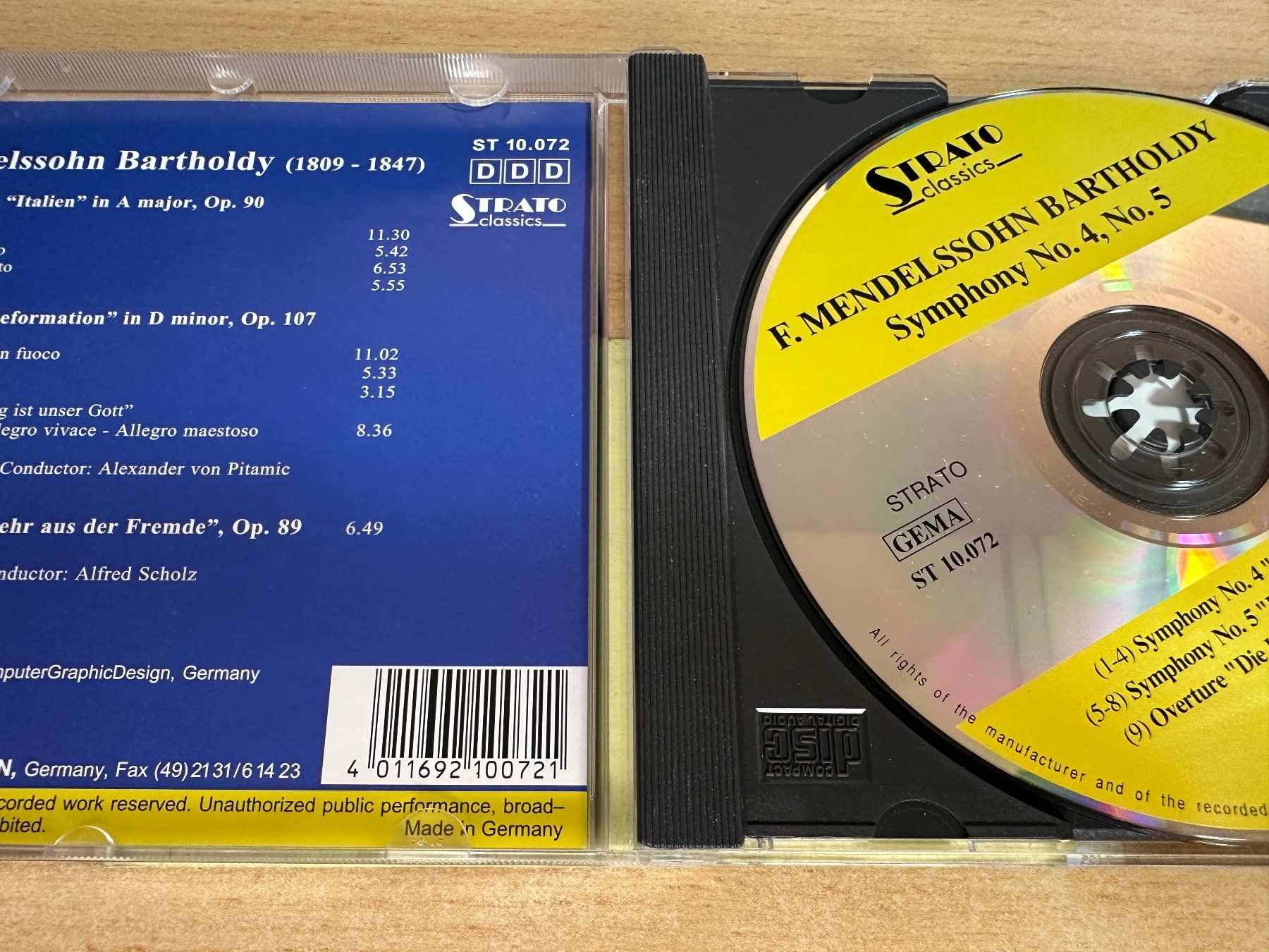 CD: I9 Mendelssohn Bartholdy Symphony No. 4, No5 – Usato da Rikon im Tösstal venduto da Alpenmutz 2