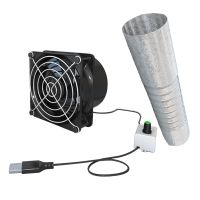 Abluft ventilator geräuschlos Gewächshaus mit 3meter Rohr