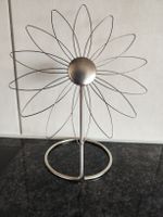 Kartenhalter - Deko-Blume aus Draht, silberfarben, Vintage