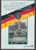 50 Jahre BRD. Sonderausgabe 2 DM ungelaufen u. Sonderblock