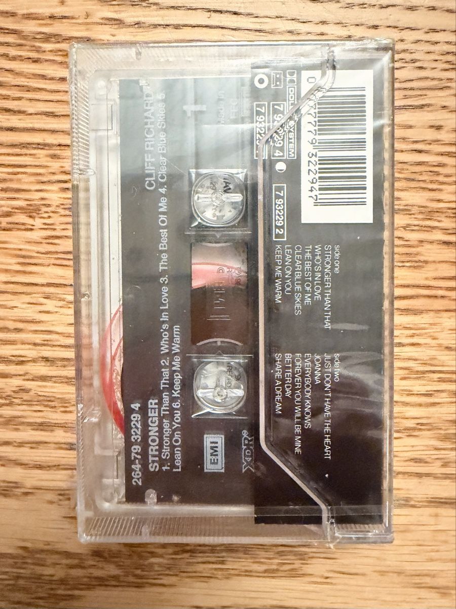 Cassettes audio: Cliff Richard: Stronger MC Musikkassette – Neuf avec emballage d'origine à Hünenberg par Paddels 2