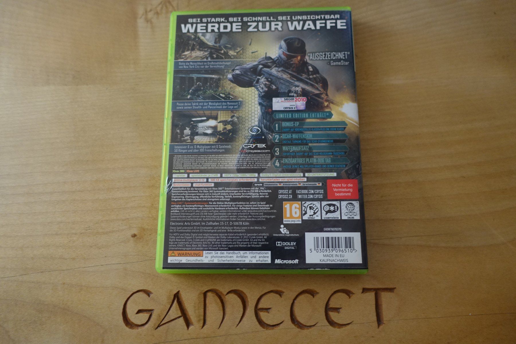 Microsoft Giochi: Crysis 2 (Limited Edition) – Usato da Steinach venduto da Gamecet 2