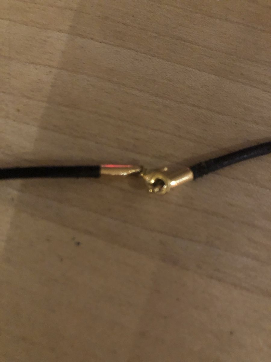 Catenine: Collier 80er Jahre Gold/Leder – Usato da Burgdorf venduto da elatria 2
