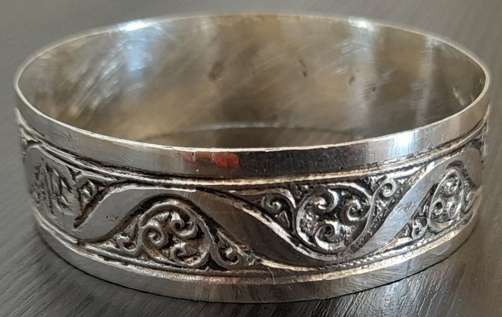 Bracelet Ancien Homme/femme - Métal Argenté Tressé - Époque Vintage