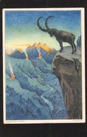 Bundesfeierkarte 1933 , Nr. 58 b * , Steinbock