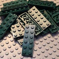 Lego 10x Platten 2x6 (3795) dunkel grün neu