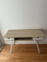 Schreibtisch mit 2 Schubladen–Holzoptik/Weiss—Guter Zustand