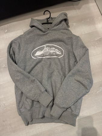 Original Corteiz Alcatraz Hoodie – Grau – Grösse S (Oversize