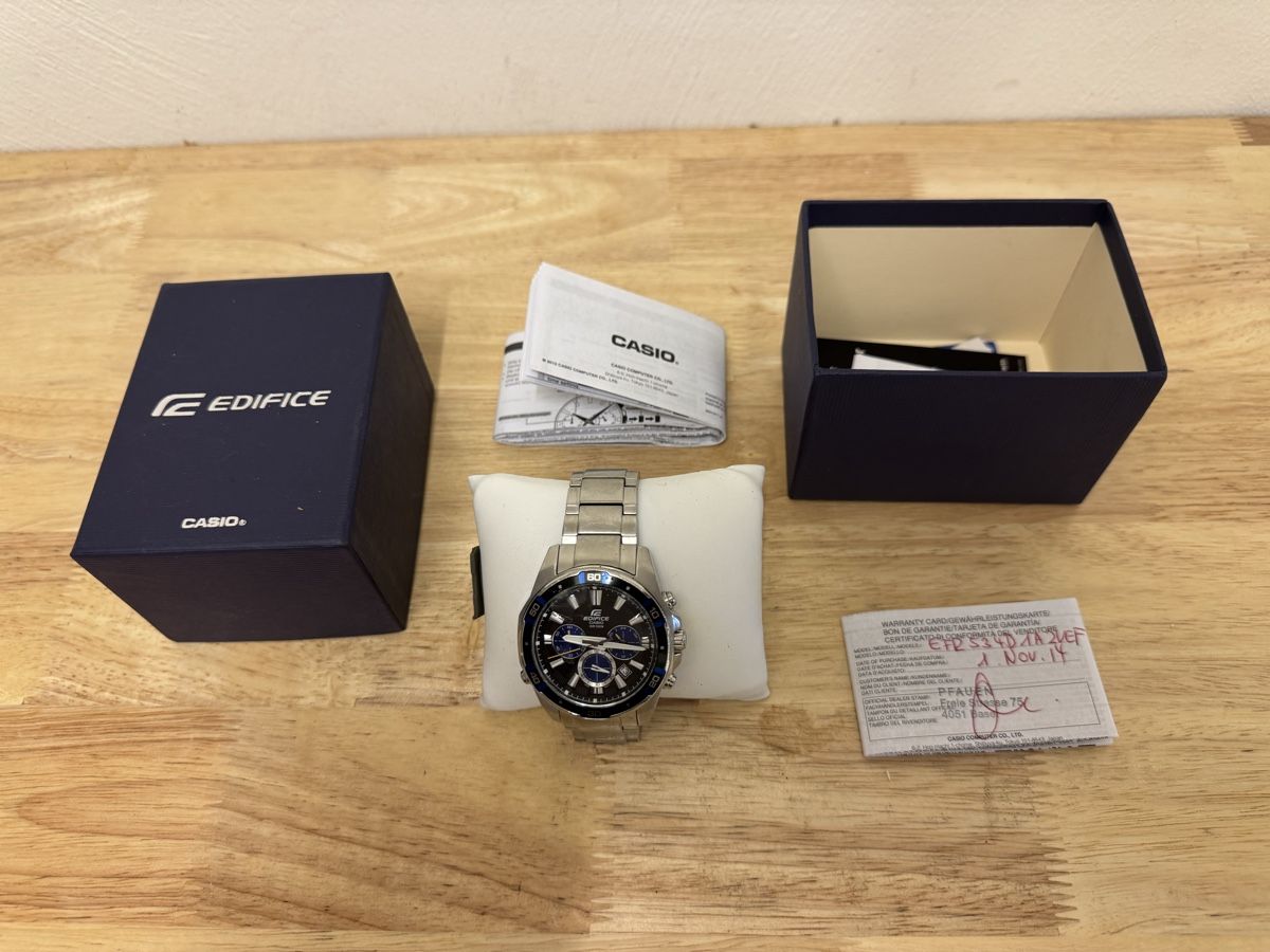 Casio Orologi: Herren Uhr Casio Edifice Chronograph mit Box gebraucht – Usato da Birsfelden venduto da inf_l2yy 2