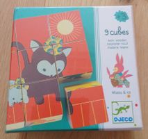 Puzzle 9 Würfel Holzteile Miaou & Co. 3+ von Djeco OVP