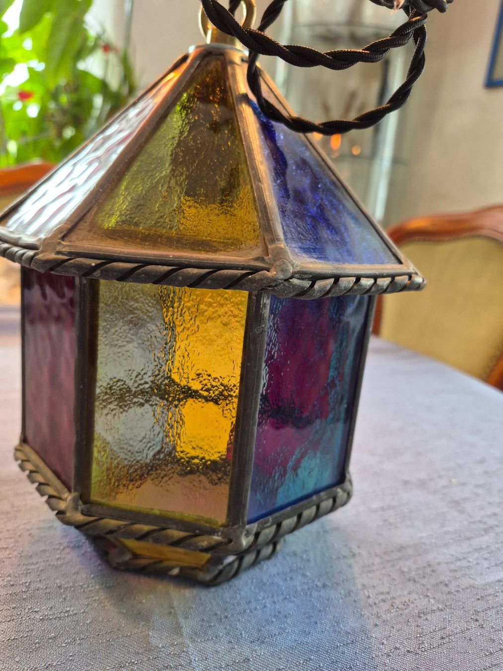 Lampen: Lanterne ancienne en verre coloré – Gebraucht aus charmoille von mir_my9f 8