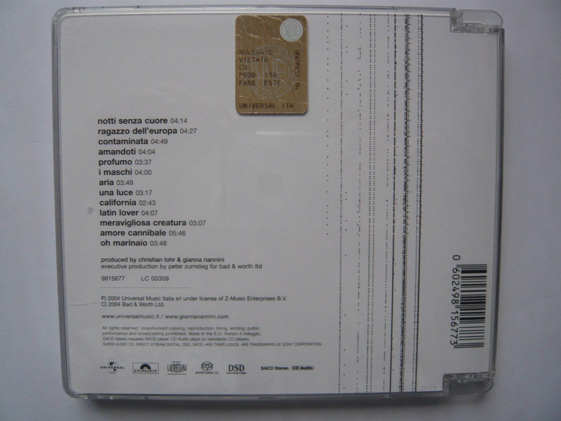 CDs: 2CD GIANNA NANNINI CUORE & PERLE – D'occasion à Winterthur par Cajun 3