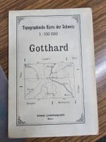 Landkarte Gotthard  1:100000 von 1910
