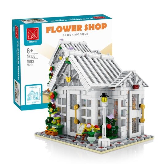 Mould King Kit di costruzioni: XMORk Flower Shop Block Module 1593 pcs New MIT light  – Nuovo e nell'imballaggio originale da Glattbrugg venduto da har_jgc7 1