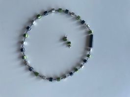 Schmuckset, Kette und Ohrstecker, top Zustand