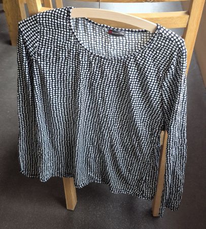 Langarmshirt blau-weiss Grösse 38 - Street One