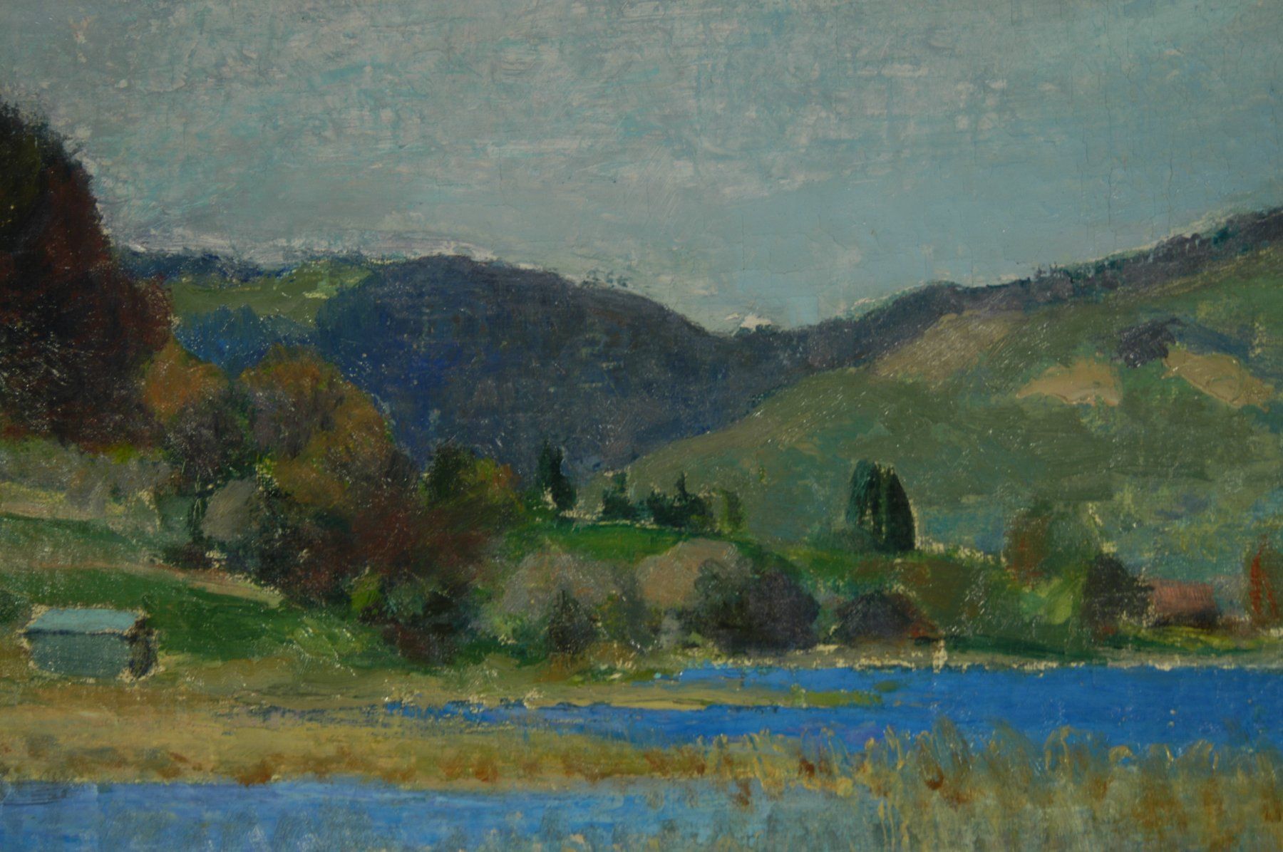 Dipinti: Max Paul Link Landschaft mit See Oel auf Leinwand – Usato da Herisau venduto da Wisen 3