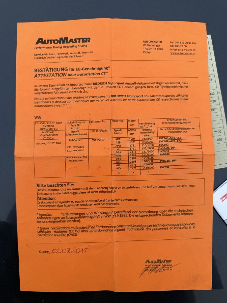 VW Automobili: VW Passat B5, 1.8t – Usato da Schaffhausen venduto da mkishn 5