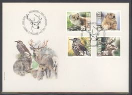 2014, FDC, Sondermarken Wildtiere (Nr. 1520–1523)