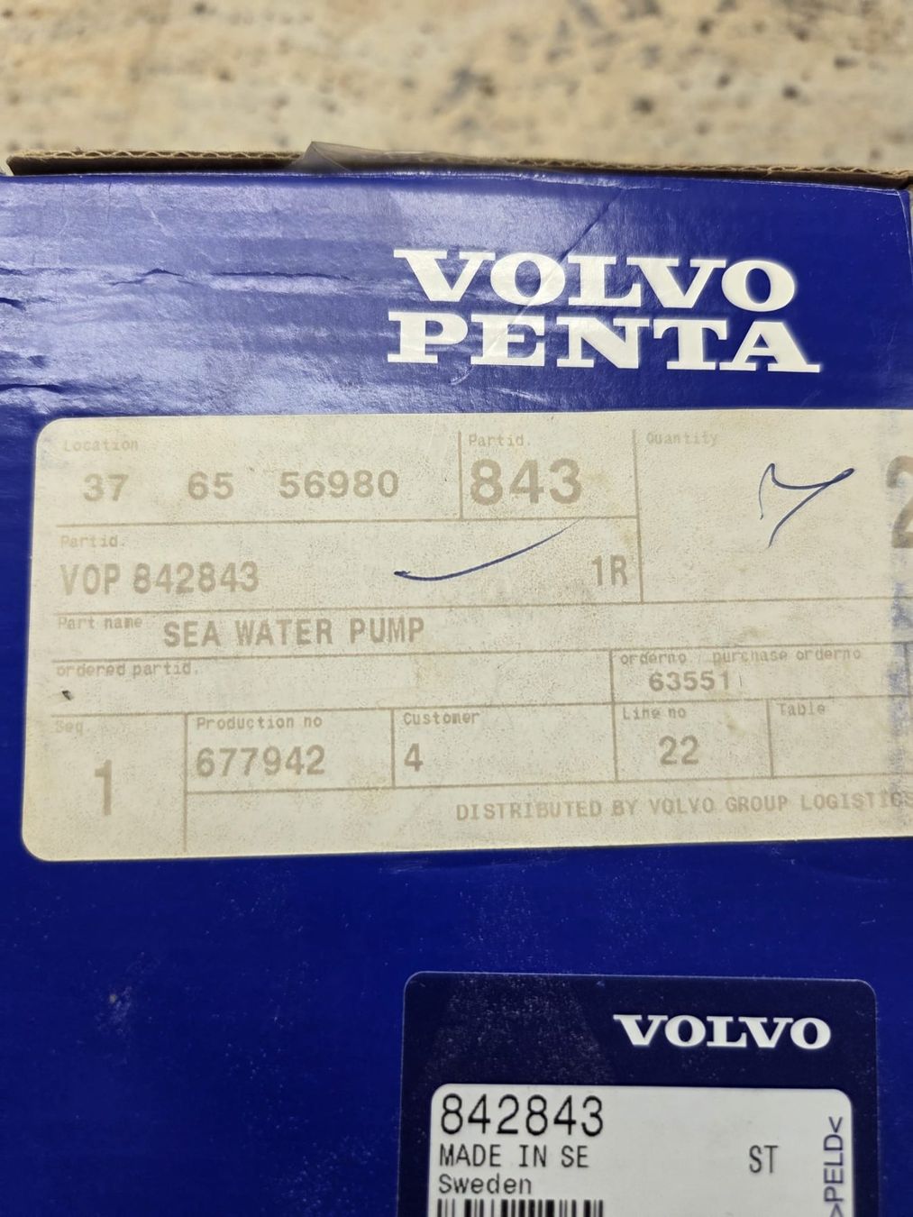 Pompe & Parti di ricambio: 1 x Schiffs-Seewasser-Pumpe Volvo Penta – Usato da Dachsen venduto da bea_jvs2 3
