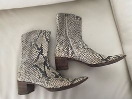 RARITÄT - edler GIANNI BRAVO Python Stiefel, 39
