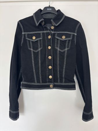 BURBERRY  Jeansjacke schwarz elastisch 34