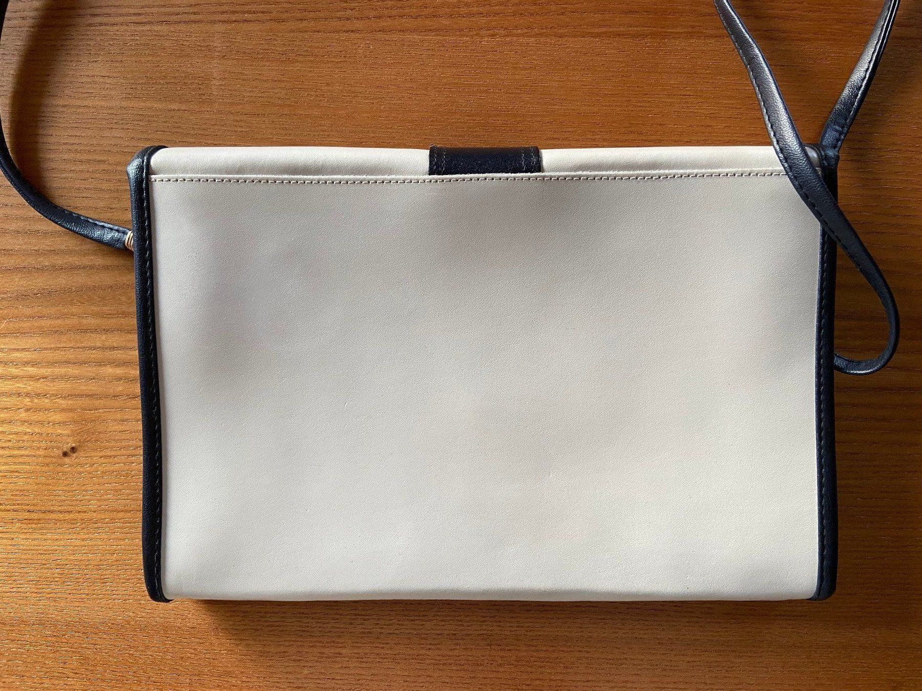 Borse da donna: Leder Abendtasche Weiss / Blau Clutch – Usato da Aesch BL venduto da comven 1