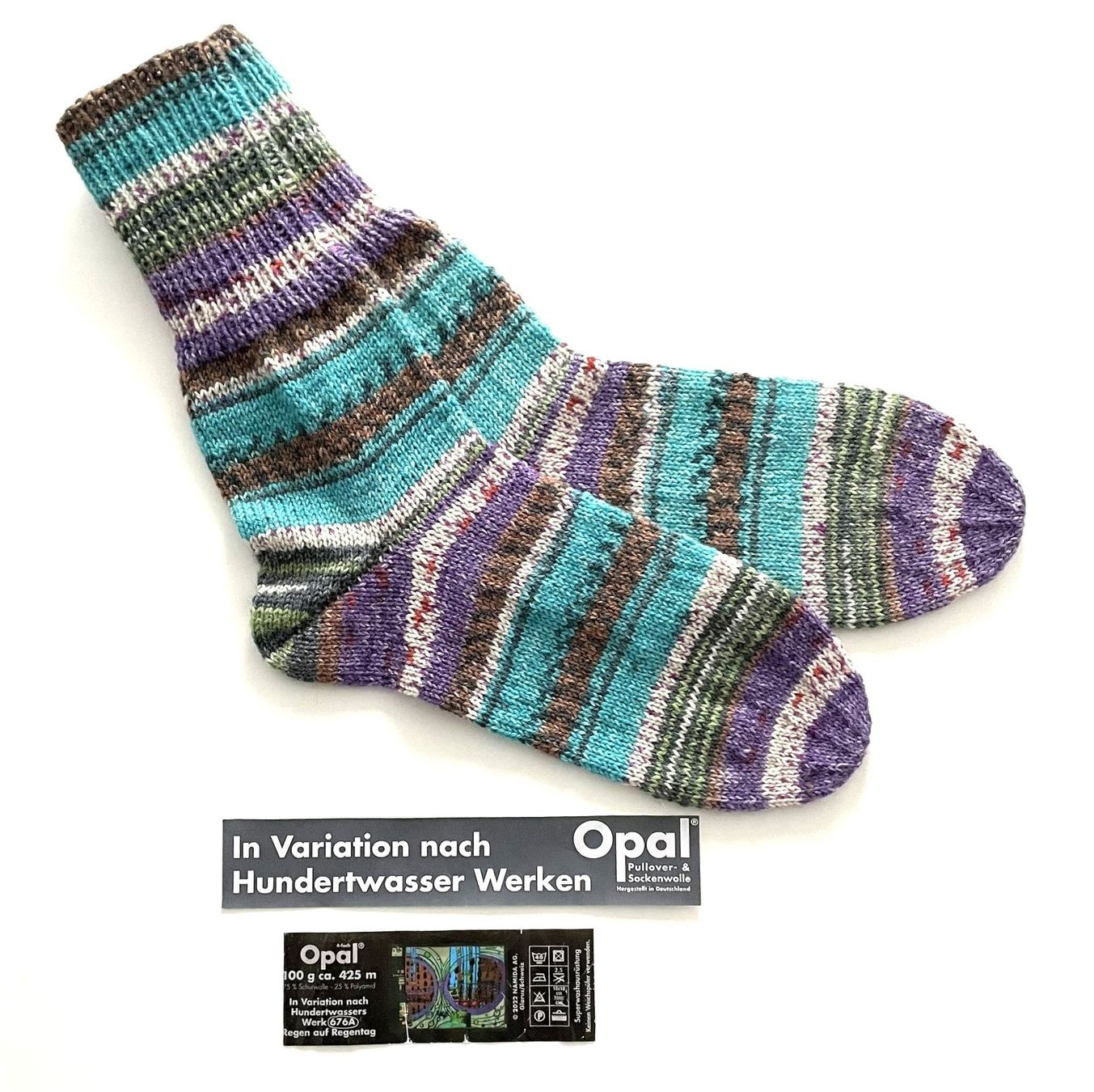 Socken: Handgestrickte "Hundertwasser" Socken verschiedene Grössen – Neu und originalverpackt aus Täuffelen von sohalt 2
