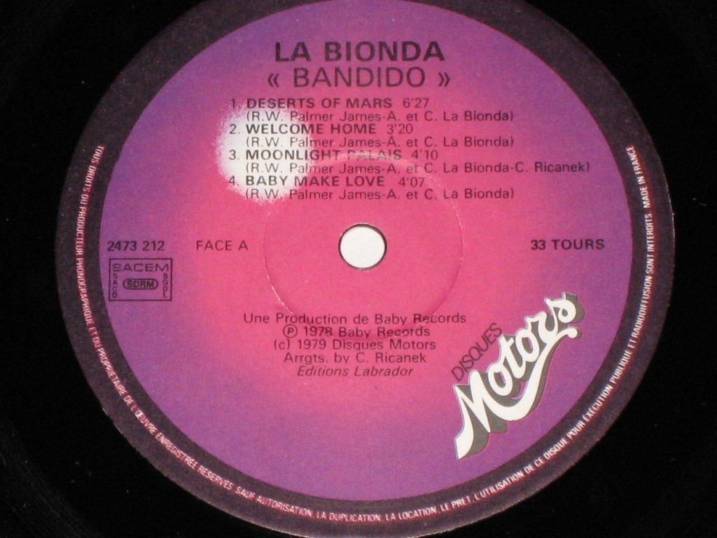 Dischi in vinile: LP - LA BIONDA - BANDIDO – Usato da Steckborn venduto da Quo7 1