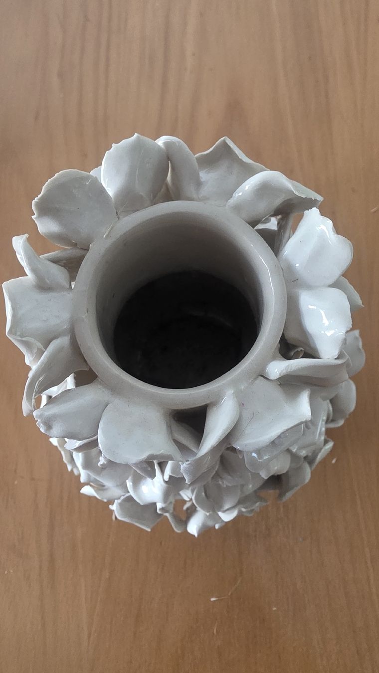 Vasi & Recipienti: Blumenvase Keramik handgefertigt cremefarben  – Nuovo (secondo la descrizione) da Binningen venduto da Hofka64 2