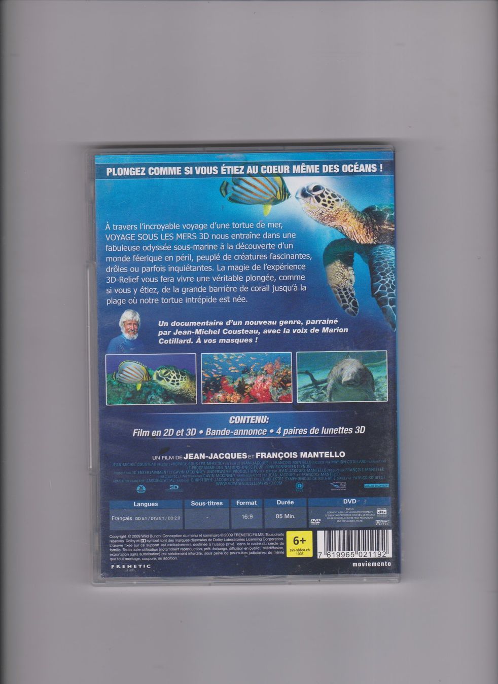 Tutti i DVDs: Voyage sous les mers 3D: Cousteau – Usato da Bex venduto da Canouille 1